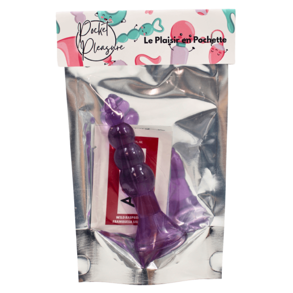 Plug Anal Ventouse Boules Jelly 11 cm Pocket Pleasure 1 dosette lubrifiant
